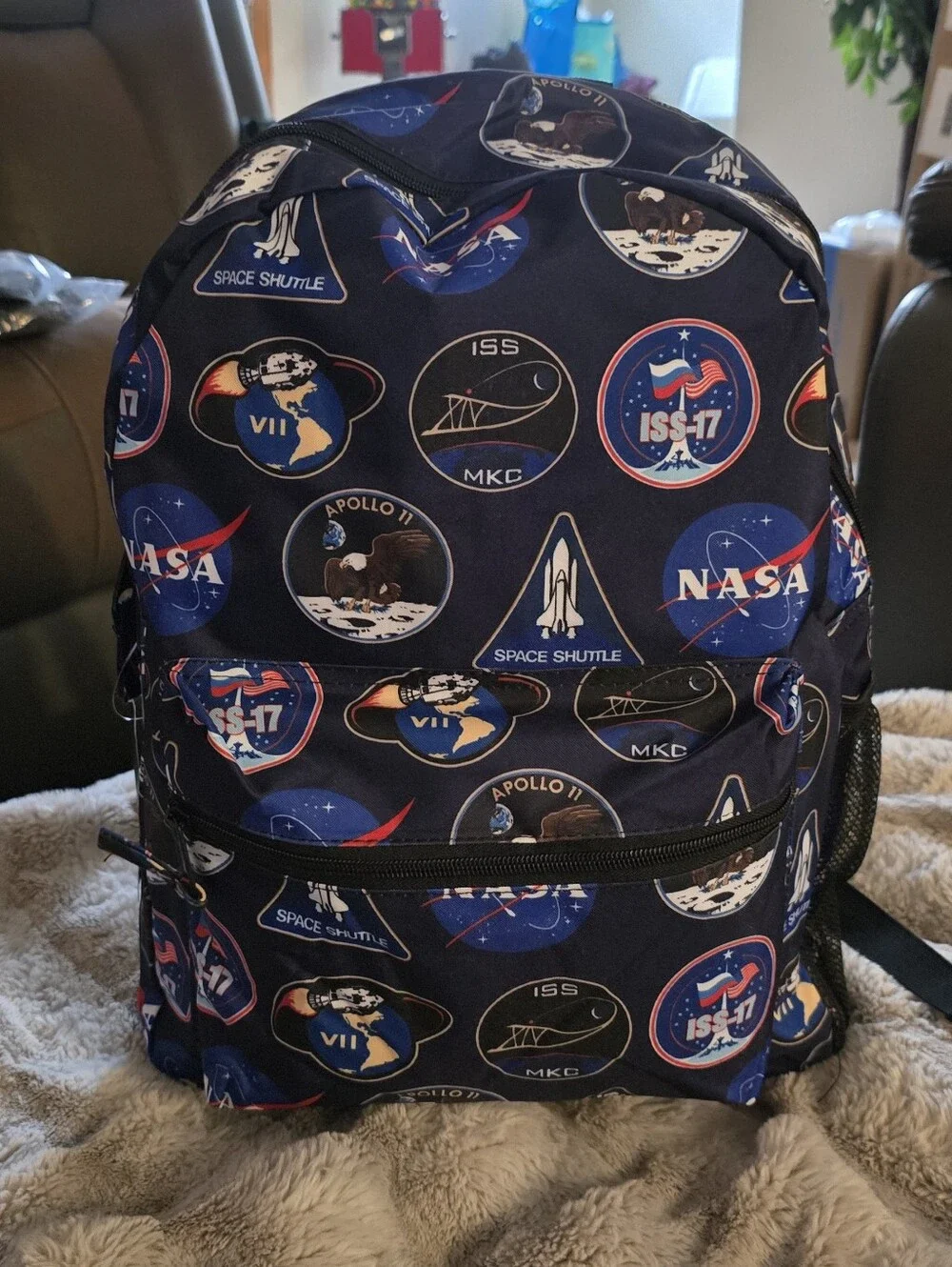 NASA Big Navy Blue Space Patch Backpack by Bioworld